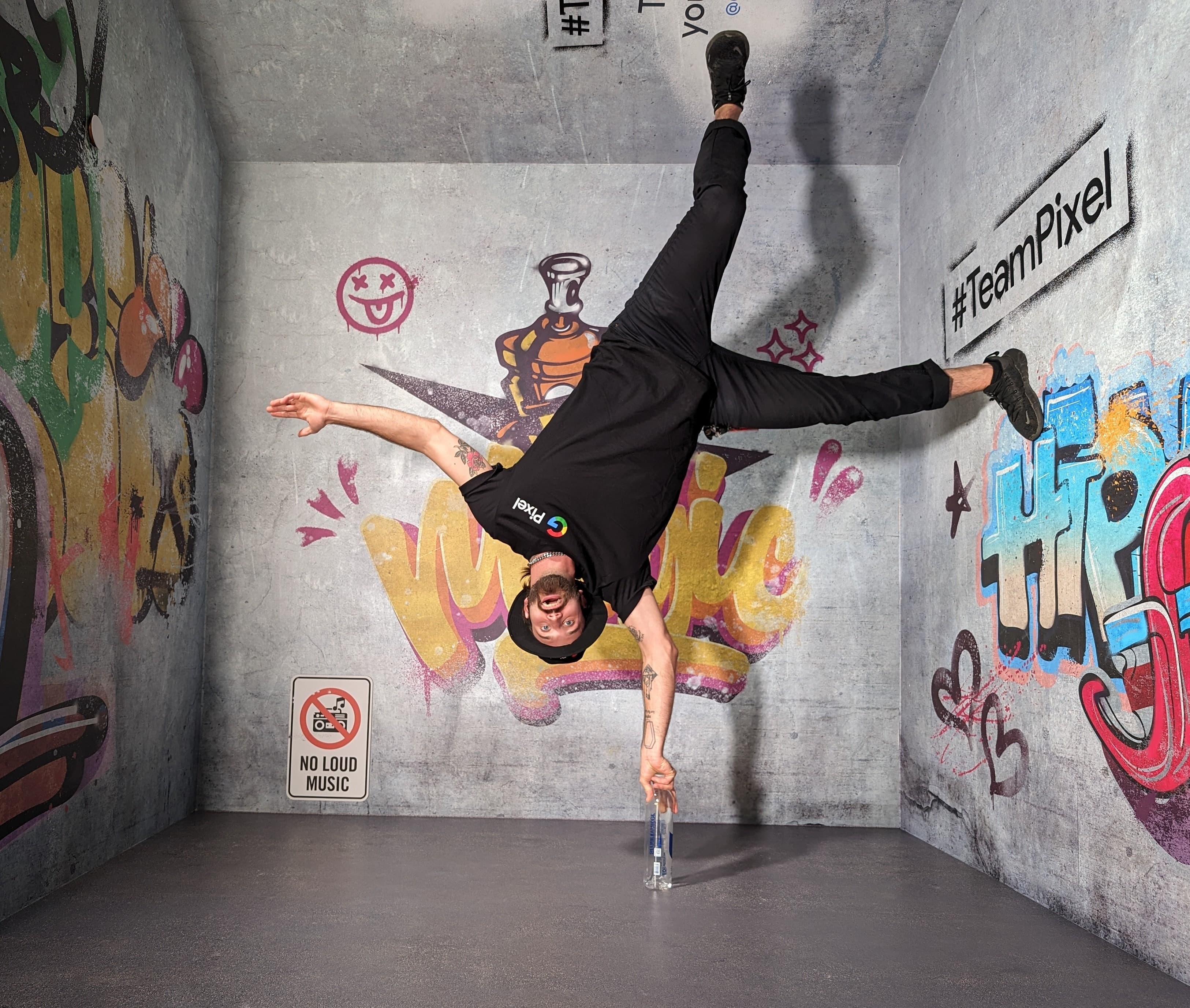 A brand ambassador having fun inside an interactive event activation